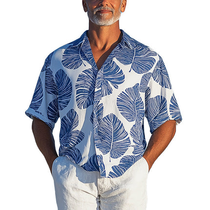 Men's Linen Shirt | Summer Fashion | Breathable Short Sleeve | Printed Design | Lightweight Casual Top | Comfortable Fit | Durable Stitching | Elegant Pattern | Cool & Stylish | Ideal for Hot Weather