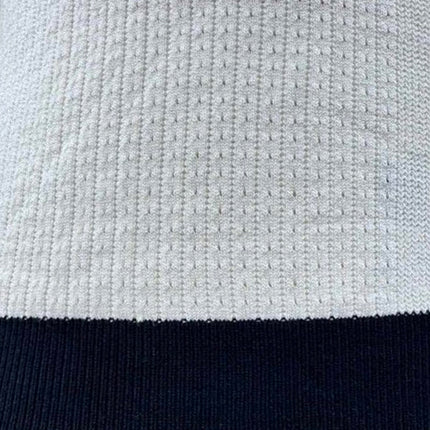 Men's V-Neck Slim Fit Knitted Sweater | Contrast Color | Short Sleeve | Casual Tops | Stylish Design | Premium Quality | Versatile Men's Apparel | Short Sleeve Knitwear