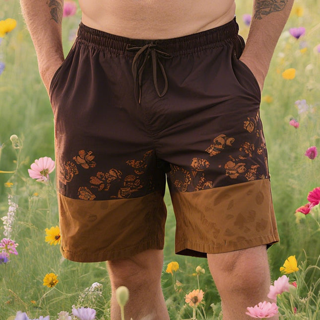 Men's Retro Western Style Shorts | Cowboy Ranch Print | Breathable Cotton Blend | Mid-Length | Adjustable Waistband | Vintage Americana Aesthetic | Sizes S-3XL | Perfect for Casual Summer & Outdoor Activities