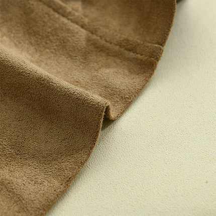 Men's Suede Leather Jacket | Vintage Buckskin Outerwear | Autumn Fashion | Long Sleeve | Adjustable Cuffs | Band Collar | Casual Rugged Style | S-3XL Sizes | Durable & Soft | Outdoor Adventures | Classic Layering