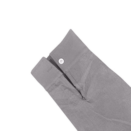 Men's Cotton Linen Long-Sleeve Shirt Trousers Set | Casual Breathable Outfit | Neutral Tone Options | Comfortable Fit for Everyday Wear