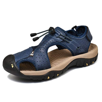 Men's Outdoor Beach Sandals | Durable Uppers | Non-Slip Outsole | Adjustable Heel Strap | Breathable Textile Lining | Toe Protection | Comfortable Everyday Wear | Summer Footwear