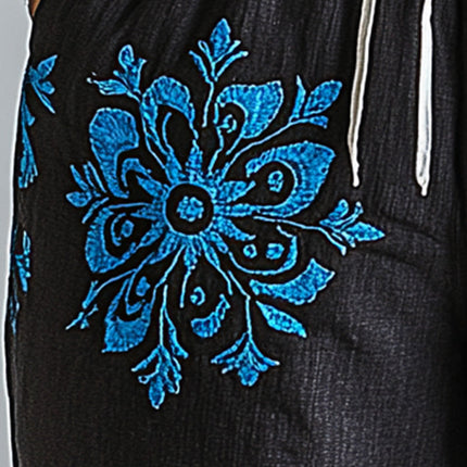 Men's Summer Linen Shorts | Cowboy Embroidered Design | Lightweight & Breathable | Relaxed Fit | Adjustable Waistband | High-Quality Linen Fabric | Casual & Stylish | Perfect for Hot Weather | Versatile Everyday Wear