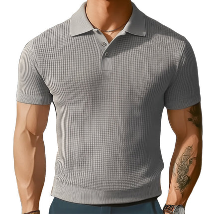 Men's Summer Business Polo Shirt | Solid Color | Knitted Fabric | Lightweight & Stretchable | Classic Polo Collar | Short Sleeves | Variety of Colors | Sizes S-3XL | Ideal for Business Casual | Comfortable & Stylish