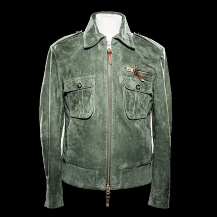 Men's Suede Jacket | Retro Lapel Design | Zipper Breast Pocket | Velvety Soft Texture | Elastic Ribbed Hem | Unique Cuff Zipper | Vintage Truck Driver Inspired | Durable Soft-Touch Suede | Dual-Directional Zipper