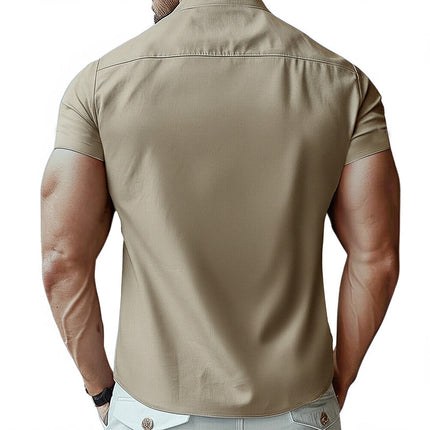 Men's Summer Shirt | Basic Comfort | Short Sleeve | Breathable Cotton Polyester Blend | Casual Fit | Lapel Collar | Available in Varied Colors & Patterns | Sizes S to 3XL
