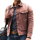 Men's Vintage Slim Fit Lapel Jacket | Long Sleeve | Single-Breasted | Polyester Blend | Spring Autumn | Casual Retro Style | Chest Pockets | Timeless Outerwear Fashion