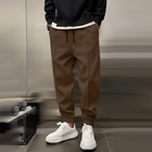 Men's Plush Polyester Casual Sports Pants | Elastic Waist with Drawstring | Loose Fit with Side/Back Pockets | Durable and Comfortable for Sports & Activities | Machine Washable
