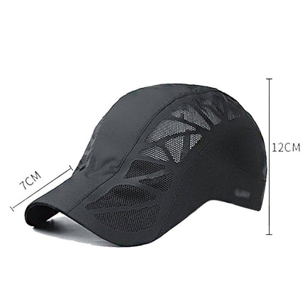 Men's Outdoor Sports Sunshade Mesh Baseball Cap | Quick Dry | Breathable Acrylic | Big Brim | Suitable for All Seasons | Travel, Golf, Camping, Hiking, Fishing | Dome Style | Lightweight & Packable