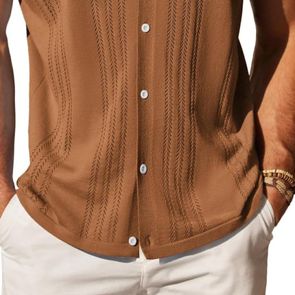 Men's Polo Shirt | Knitted Short Sleeve | Single-Breasted Design | High-Quality Fabric | Versatile Style | Variety of Colors | MTA1849C2X