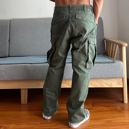 Men's Wear-resistant Cargo Pants | Loose Fit | Large Pockets | Utility Design | Durable Fabric | Comfortable Waistband | Functional Style | Outdoor & Casual Wear | Inspired by WWII Paratrooper Trousers