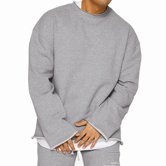 Men's Loose Fit Sweatshirt | Round Neck | Pullover | Cotton Blend | Long Sleeve | Casual | All Seasons | Versatile Streetwear | Soft & Breathable | Lightweight Comfort