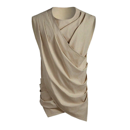 Men's Casual Two-Piece Set | Cotton Vest Top & Shorts | Sleeveless | Mid-Thigh Length | Elastic Waistband | Breathable Fabric | Summer Lounge & Activewear | Regular Fit | Machine Washable | Versatile Style