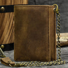 Men's Vintage Trifold Wallet | Casual Genuine Leather | Classic Style | High-Quality Material | Ample Storage | Card Slots | ID Window | Bill Compartments | Snap Closure | Durable Accessory