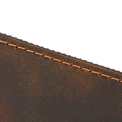 Men's Long Wallet | Vintage Crazy Horse Leather | Large Capacity | Durable Zip Closure | High-Quality Material | Versatile Everyday Use | Timeless Style | Unique Aging Patina | Perfect Gift for Men