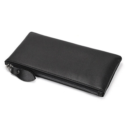 Men's Long Wallet | Vintage Crazy Horse Leather | Large Capacity | Durable Zip Closure | High-Quality Material | Versatile Everyday Use | Timeless Style | Unique Aging Patina | Perfect Gift for Men