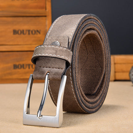 Men's Vintage Canvas Patchwork Belt | Durable High-Quality | Casual & Semi-Formal Belt | Antique Metal Buckle | Versatile Fashion Accessory | Adjustable Rugged Charm | All-Day Comfort