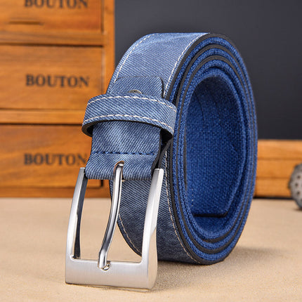 Men's Vintage Canvas Patchwork Belt | Durable High-Quality | Casual & Semi-Formal Belt | Antique Metal Buckle | Versatile Fashion Accessory | Adjustable Rugged Charm | All-Day Comfort