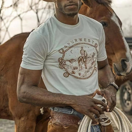 Men's Vintage Printed T-Shirt | Cotton | Casual Short Sleeve | Crew Neck | Nostalgic Prints | Comfortable Fit | Versatile Style | Breathable Fabric | Sizes S-3XL