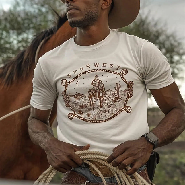 Men's Vintage Printed T-Shirt | Cotton | Casual Short Sleeve | Crew Neck | Nostalgic Prints | Comfortable Fit | Versatile Style | Breathable Fabric | Sizes S-3XL