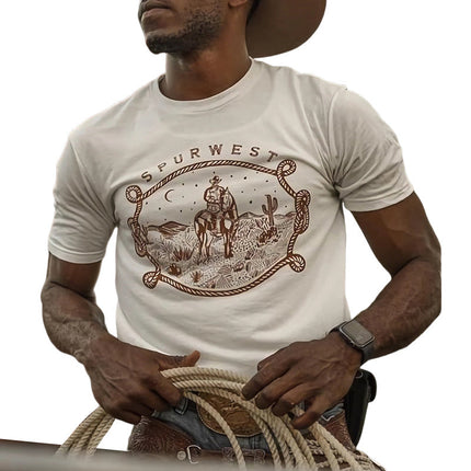 Men's Vintage Printed T-Shirt | Cotton | Casual Short Sleeve | Crew Neck | Nostalgic Prints | Comfortable Fit | Versatile Style | Breathable Fabric | Sizes S-3XL