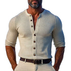 Men's Long Sleeve Round Neck Shirt | Solid Color | Versatile Casual & Formal Wear | Comfortable High-Quality Fabric | Modern Tailored Fit | Timeless Style | Ideal Wardrobe Essential