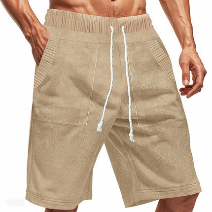 Men's Contrast Paneled Shorts | Elastic Waistband | Stylish Casual Wear | Breathable Fabric | Comfortable Fit | Versatile Design | Trendy Clothing for Men