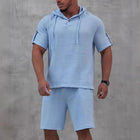 Men's Cotton Linen Two-Piece Set | Solid Color | Short-Sleeved Shirt & Shorts | Breathable Fabric | Casual Summer Outfit