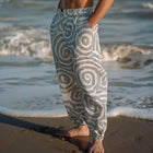 Men's Swirl Print Casual Pants | Artistic Pattern | Comfortable Fit | High-Quality Durable Material | Stylish Versatile Trousers | Fashion Statement | Suitable for Casual Outings or Creative Settings