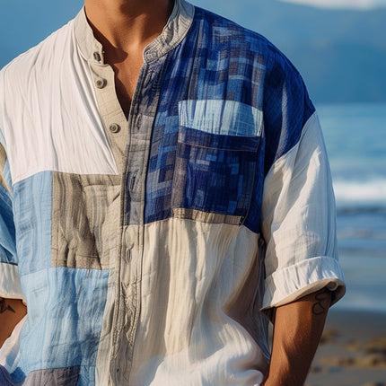 Men's Unique Print Long Sleeve Dress Shirt | Personalized Design | Premium Fabric | Comfort Fit | Fashionable Men's Wear