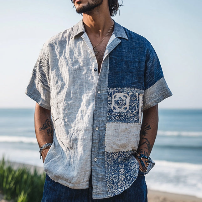 Men's Short Sleeve Shirt | Bohemian Printed | Casual & Relaxed Fit | Breathable Fabric | Colorful Patterns | Vibrant Fashion | Stylish Summer Outfit | Durable & Comfortable | Ideal for Casual Outings