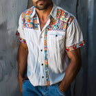 Men's Ethnic Print Casual Shirt | Breathable Fabric | Vibrant Cultural Heritage Design | Tailored Fit | High-Quality Durable Construction | Versatile Styling Options | Perfect for Modern Wardrobe