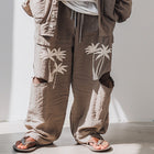 Men's Embroidered Distressed Casual Pants | Slim Fit Fashion | Premium Materials | Stylish Design | Versatile Everyday Wear