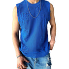 Men's Stylish Knitted Jacquard Tank Top | Breathable Fabric | Crew Neck | Elegant Texture | Versatile Wardrobe Essential | High-Quality Fashion | Perfect Casual or Semi-Formal Wear | Tailored Fit