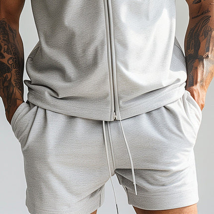 Men's Casual Solid Color Activewear Set | Comfortable Sports Suit | Relaxed Fit | Breathable Fabric | Versatile Gym & Everyday Wear | Monochrome Design