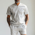 Men's Casual Solid Color Activewear Set | Comfortable Sports Suit | Relaxed Fit | Breathable Fabric | Versatile Gym & Everyday Wear | Monochrome Design