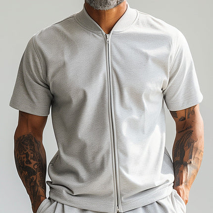 Men's Casual Solid Color Activewear Set | Comfortable Sports Suit | Relaxed Fit | Breathable Fabric | Versatile Gym & Everyday Wear | Monochrome Design