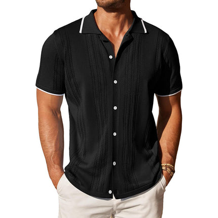 Men's Polo Shirt | Knitted Short Sleeve | Single-Breasted Design | High-Quality Fabric | Versatile Style | Variety of Colors | MTA1849C2X