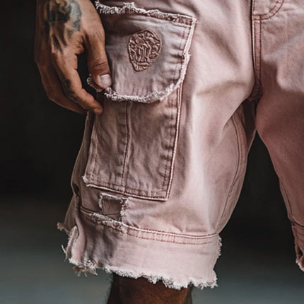 Men's Denim Shorts | Raw Edge | Stylish Casual Summer Fashion | Relaxed Fit | High-Quality Material | Versatile Urban Wear | Functional Pockets | Trendy Design | Comfortable Everyday Style
