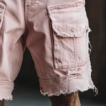Men's Denim Shorts | Raw Edge | Stylish Casual Summer Fashion | Relaxed Fit | High-Quality Material | Versatile Urban Wear | Functional Pockets | Trendy Design | Comfortable Everyday Style