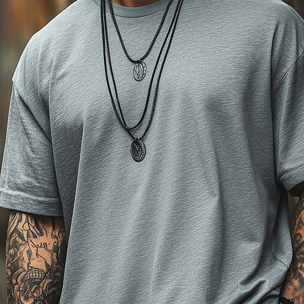 Men's Solid Color T-Shirt | Short Sleeves | Classic Design | Breathable Cotton Fabric | Casual & Comfortable | Versatile Wardrobe Essential | Durable Construction | Perfect for Any Season