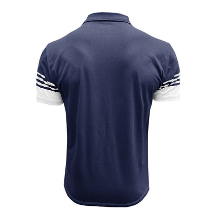 Men's Short Sleeve Polo Shirt | Casual Striped Design | Classic Fit | Breathable Soft Fabric | Timeless Style | Polo Collar with Two-Button Placket | Durable High-Quality Stitching | Versatile Wardrobe Essential