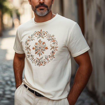 Men's Embroidered Cotton T-Shirt | Casual Short Sleeve Tee | Crew Neck | Premium 100% Cotton | Comfortable Relaxed Fit | Breathable Fabric | Easy Care | Versatile Style For Everyday | Sizes S-3XL