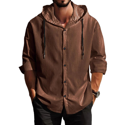 Men's Long Sleeve Hoodie | Solid Color | Casual Wear | Comfortable Fit | Lightweight Outerwear | Premium Fabric | Relaxed Fit | Hooded Sweatshirt | Versatile Style | Ideal for Cool Weather | Fashionable Pullover