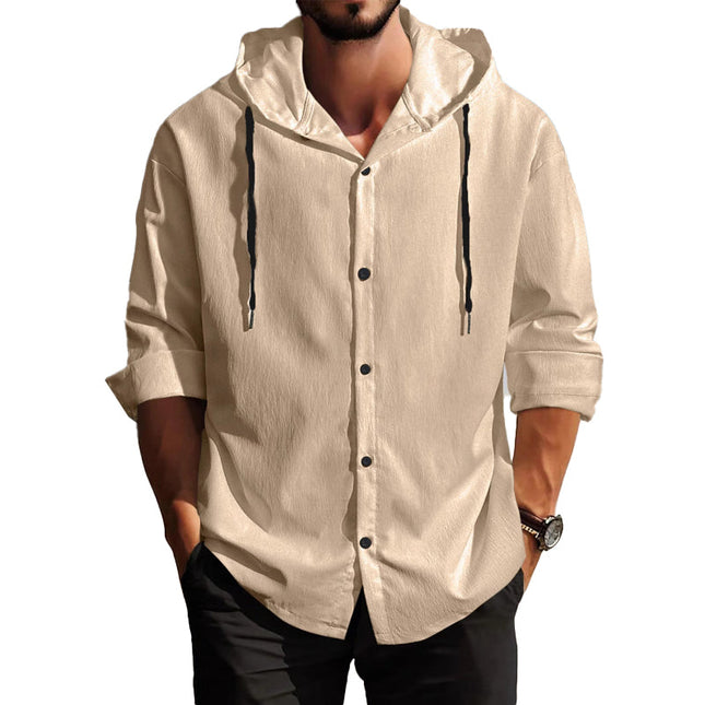 Men's Long Sleeve Hoodie | Solid Color | Casual Wear | Comfortable Fit | Lightweight Outerwear | Premium Fabric | Relaxed Fit | Hooded Sweatshirt | Versatile Style | Ideal for Cool Weather | Fashionable Pullover