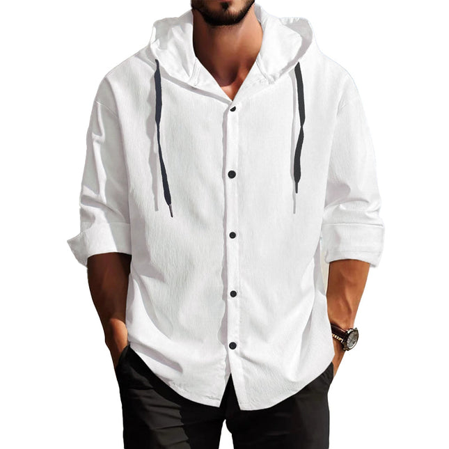 Men's Long Sleeve Hoodie | Solid Color | Casual Wear | Comfortable Fit | Lightweight Outerwear | Premium Fabric | Relaxed Fit | Hooded Sweatshirt | Versatile Style | Ideal for Cool Weather | Fashionable Pullover