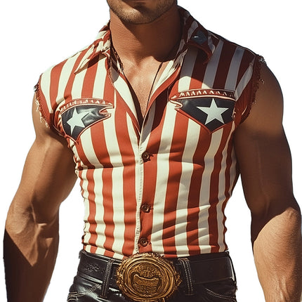 Men's Tank Top | Vintage Patch Design | Raw Edge Detailing | Comfortable Fit | Stylish Casual Wear | Rugged Nostalgic Appeal | Perfect for Everyday Outfits | High-Quality Materials | Unique Fashion Statement