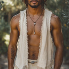Men's Fringe Open Front Vest | Casual Layering Piece | Unique Fringe Design | Comfortable High-Quality Material | Perfect for Casual or Semi-Formal Outfits | Versatile Style for Modern Men's Wardrobe
