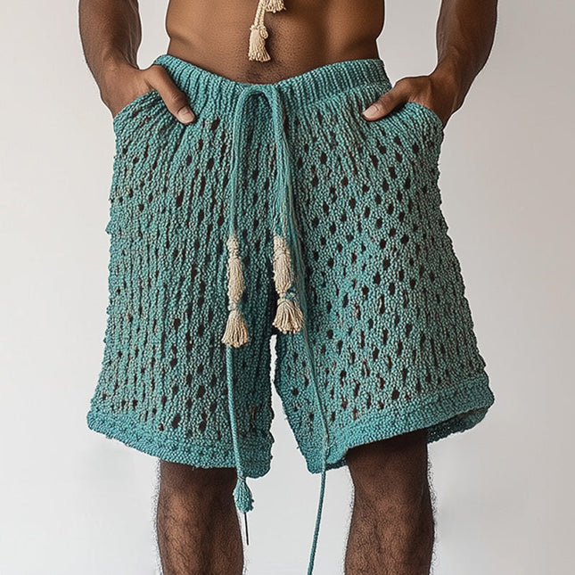 Men's Woven Beach Shorts | Casual Lightweight | Breathable Fabric | Elastic Waistband with Drawstring | Relaxed Fit | Multiple Pockets | Summer Essentials | Versatile Style | Comfort for Beach & Leisure