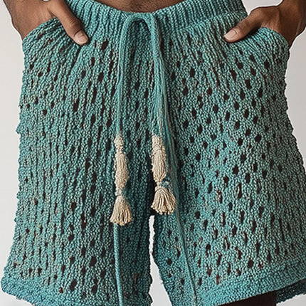 Men's Woven Beach Shorts | Casual Lightweight | Breathable Fabric | Elastic Waistband with Drawstring | Relaxed Fit | Multiple Pockets | Summer Essentials | Versatile Style | Comfort for Beach & Leisure